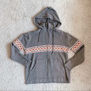 90's Zip-Front Hooded Sweater